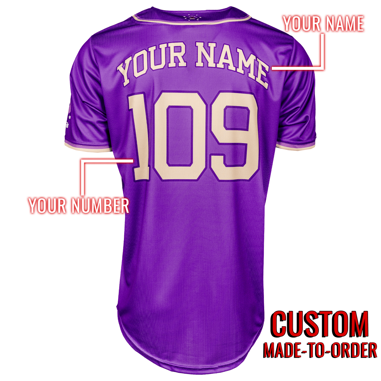 New Toxic PokéLeague Lifestyle Baseball Jersey *CUSTOM* baseball jersey product view 2