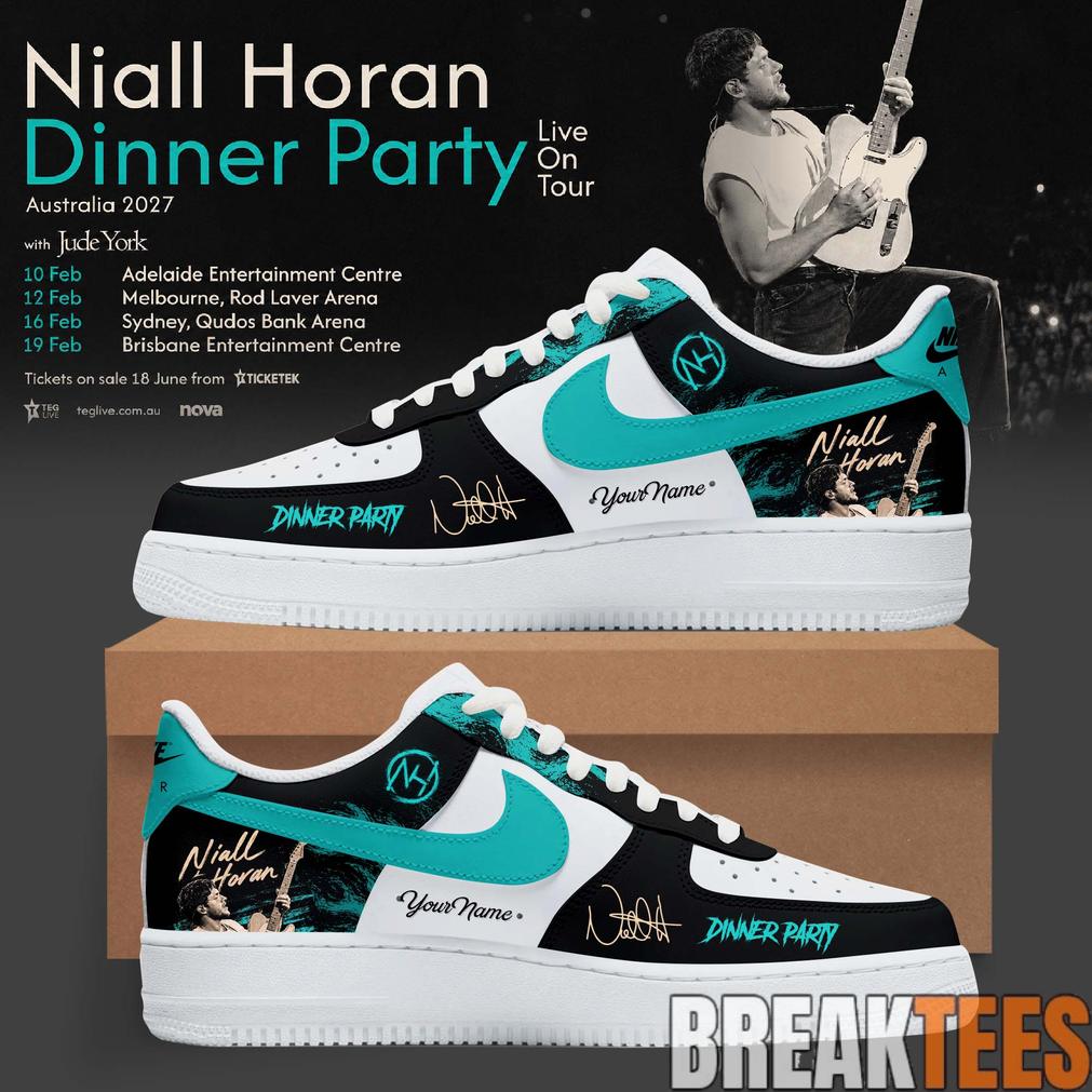 Niall Horan Dinner Party Live On Tour Australia AF1 Shoes Unisex T-shirt, Sweatshirt, Hoodie, Long Sleeve Tee - T-Shirt, Sweatshirt, Hoodie