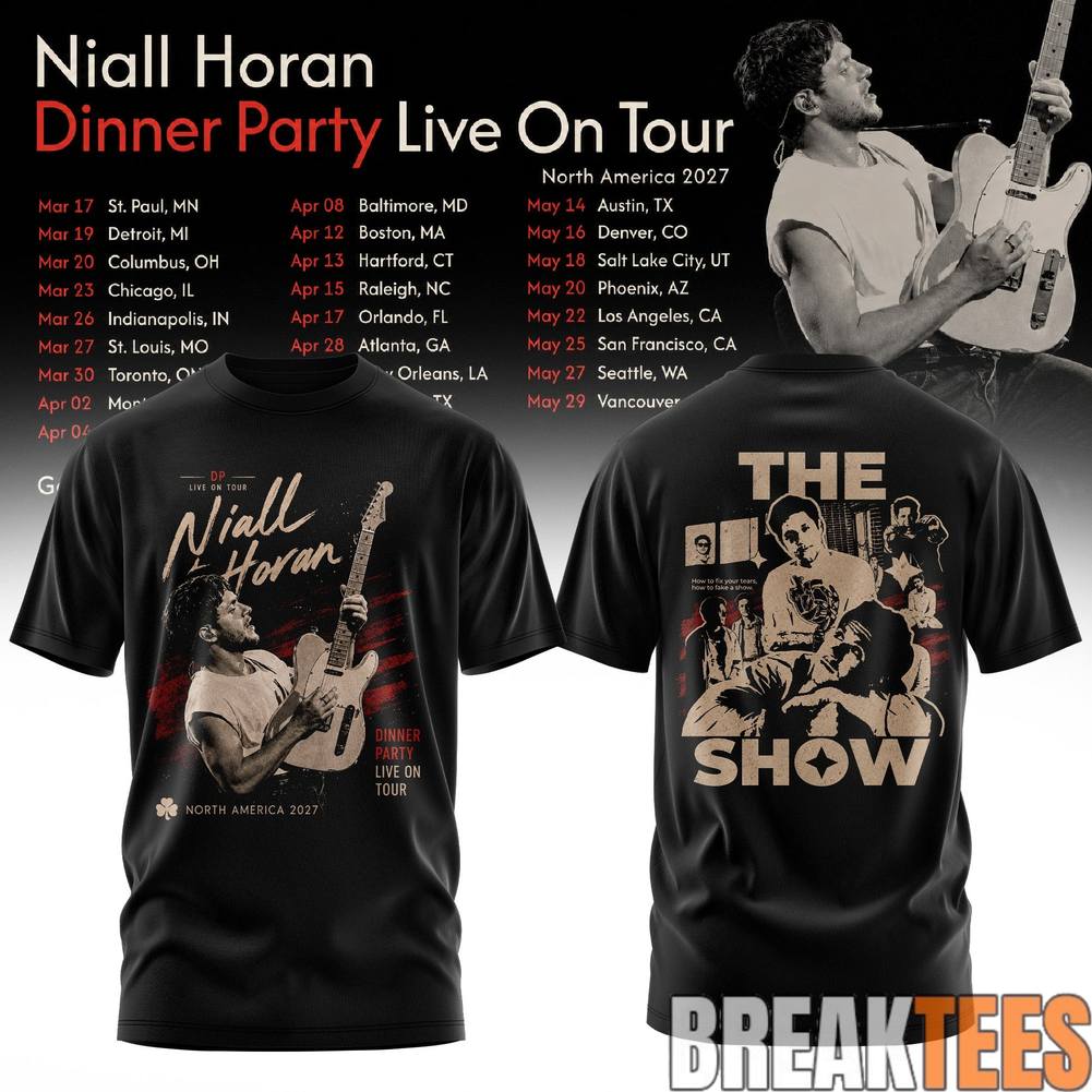 Niall Horan Dinner Party Live on Tour Shirt Unisex T-shirt, Sweatshirt, Hoodie, Long Sleeve Tee - T-Shirt, Sweatshirt, Hoodie