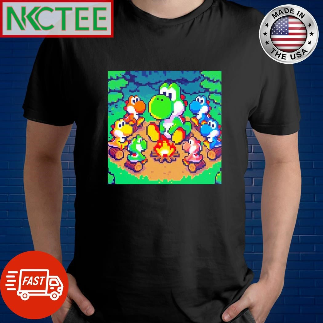 Nice 880 Yoshi ideas in 2025 camping pixel shirt Unisex T-shirt, Sweatshirt, Hoodie, Long Sleeve Tee - T-Shirt, Sweatshirt, Hoodie
