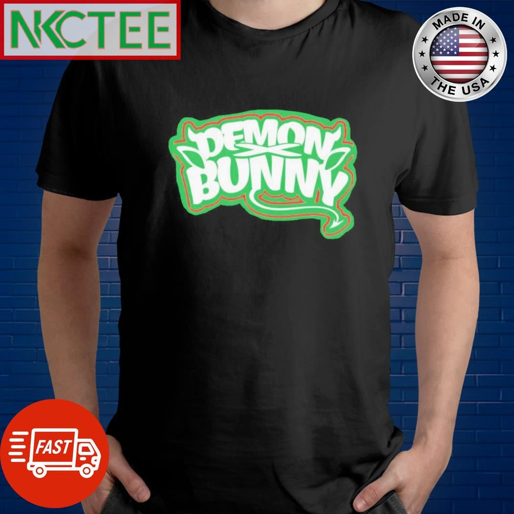 Nice Demon bunny text shirt Unisex T-shirt, Sweatshirt, Hoodie, Long Sleeve Tee - T-Shirt, Sweatshirt, Hoodie