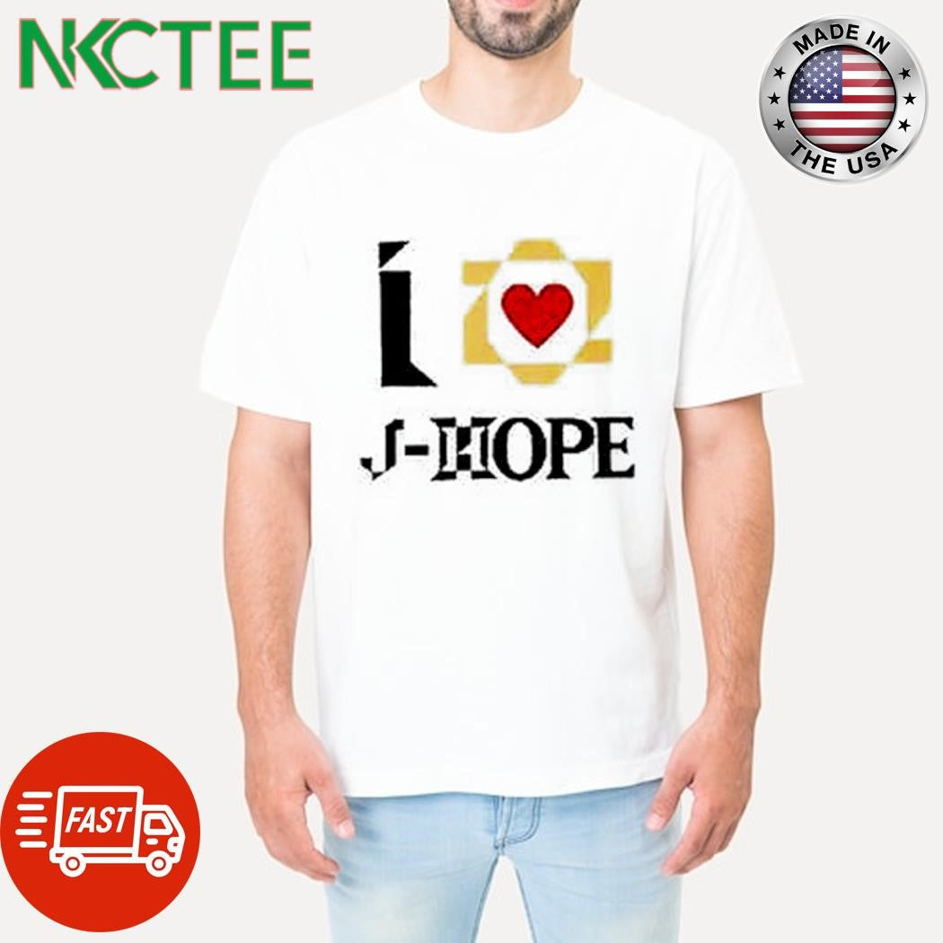 Nice I love J-Hope heart shirt Unisex T-shirt, Sweatshirt, Hoodie, Long Sleeve Tee - T-Shirt, Sweatshirt, Hoodie