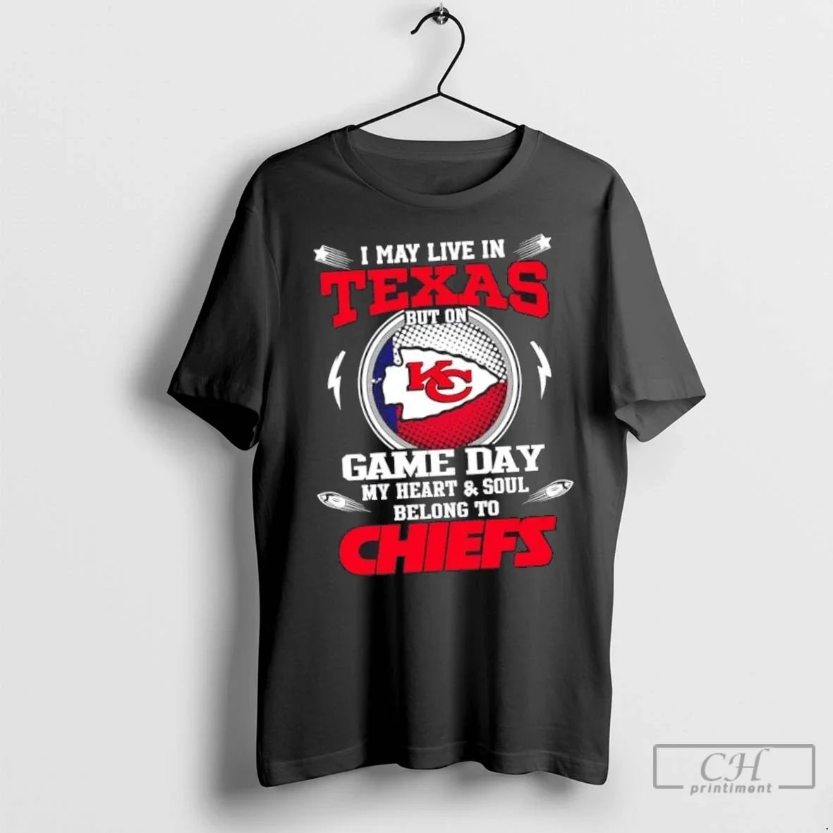 Nice I May Live In Texas But On Game Day My Heart And Soul Belongs Unisex T-shirt, Sweatshirt, Hoodie, Long Sleeve Tee - T-Shirt, Sweatshirt, Hoodie