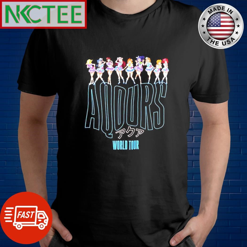 Nice Love Live! Sunshine!! Aqours World Tour shirt Unisex T-shirt, Sweatshirt, Hoodie, Long Sleeve Tee - T-Shirt, Sweatshirt, Hoodie