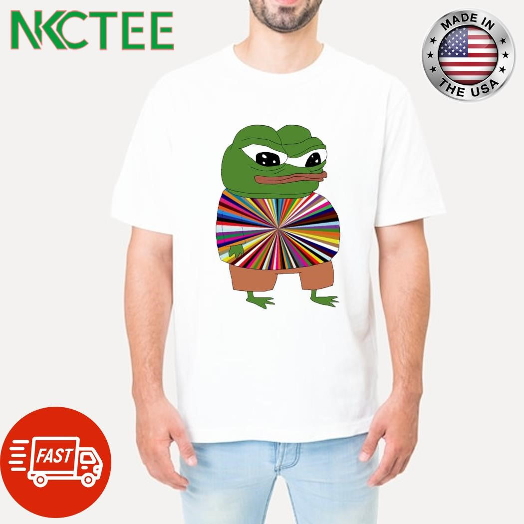 Nice Pepe wear rainbow shirt Unisex T-shirt, Sweatshirt, Hoodie, Long Sleeve Tee - T-Shirt, Sweatshirt, Hoodie