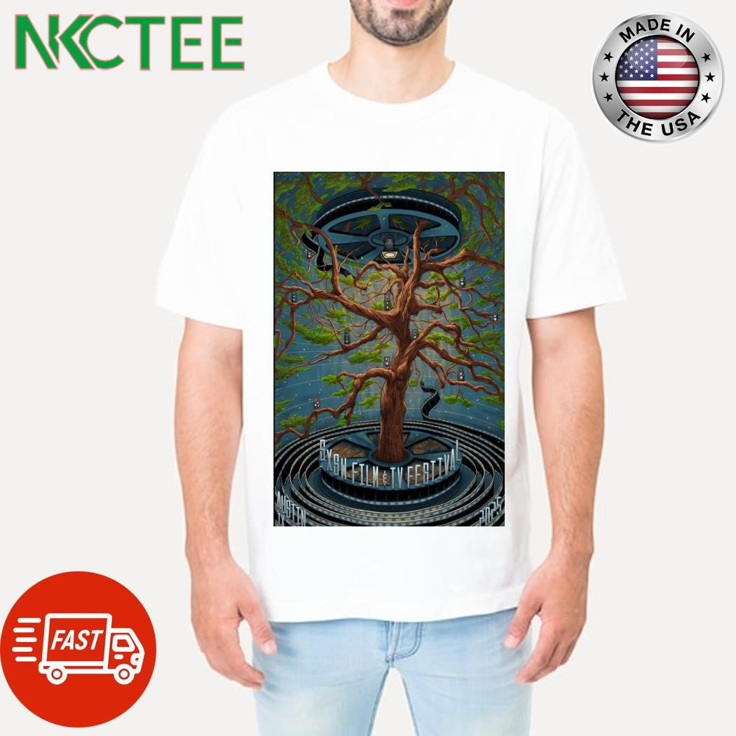Nice Sxsw Film And Tv Festival 2025 Austin Tx Poster Shirt Unisex T-shirt, Sweatshirt, Hoodie, Long Sleeve Tee - T-Shirt, Sweatshirt, Hoodie