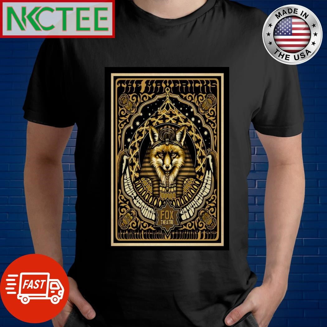 Nice The Mavericks Feb 6 2025 Fox Theatre Atlanta GA Tour Poster Shirt Unisex T-shirt, Sweatshirt, Hoodie, Long Sleeve Tee - T-Shirt, Sweatshirt, Hoodie
