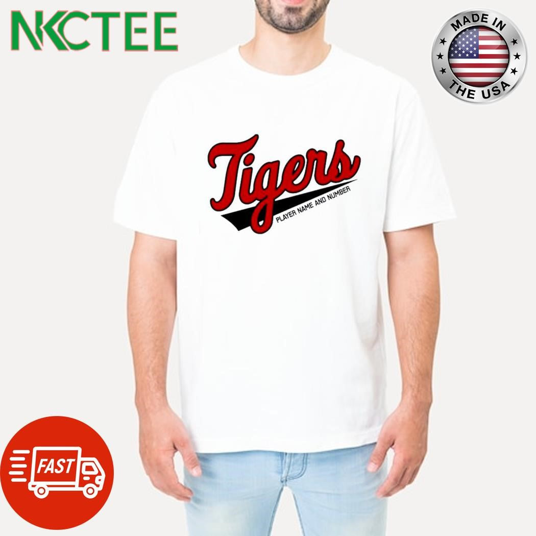 Nice Tigers player name and number shirt Unisex T-shirt, Sweatshirt, Hoodie, Long Sleeve Tee - T-Shirt, Sweatshirt, Hoodie