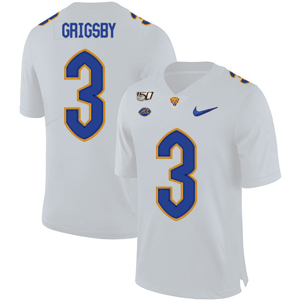 Nicholas Grigsby 3 White College Football Jersey football jersey product view 1