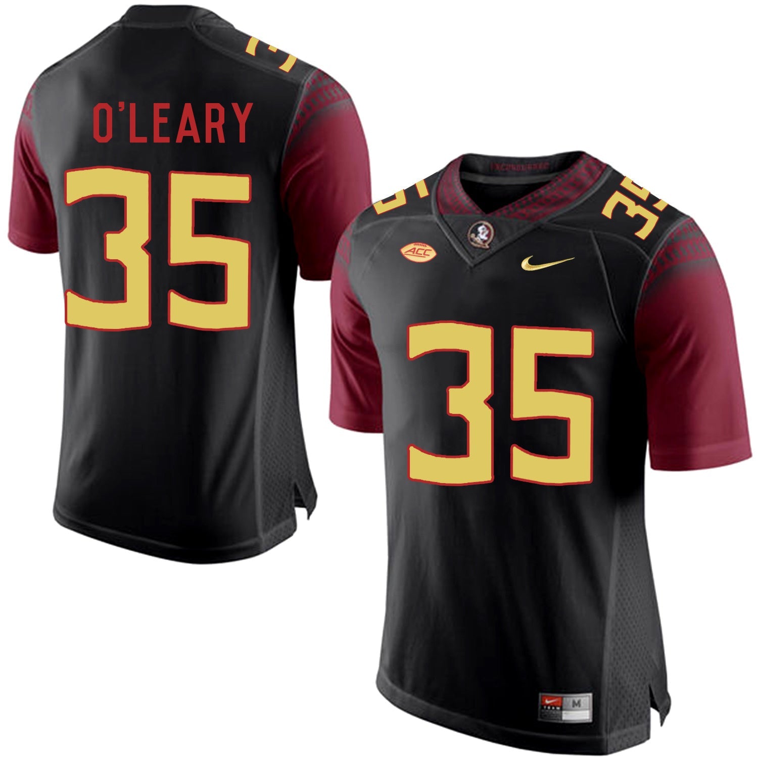 Nick O'Leary 35 Black College Football Jersey football jersey product view 1