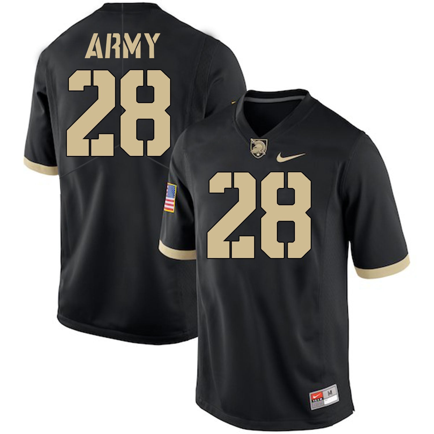 Nick Schrage 28 Black College Football Jersey football jersey product view 1