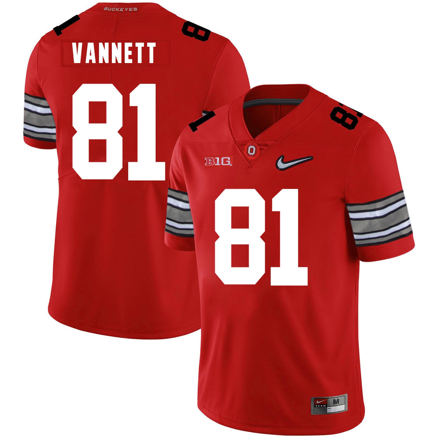 Nick Vannett 81 Diamond Red College Football Jersey football jersey product view 1