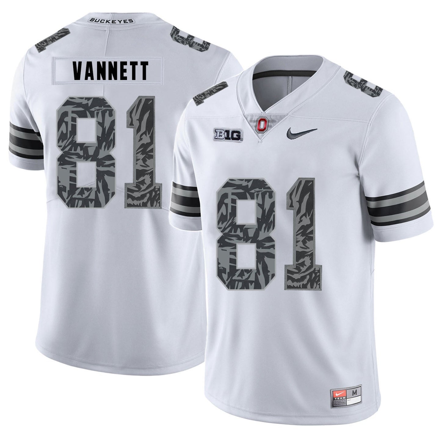 Nick Vannett 81 Pattern White College Football Jersey football jersey product view 1