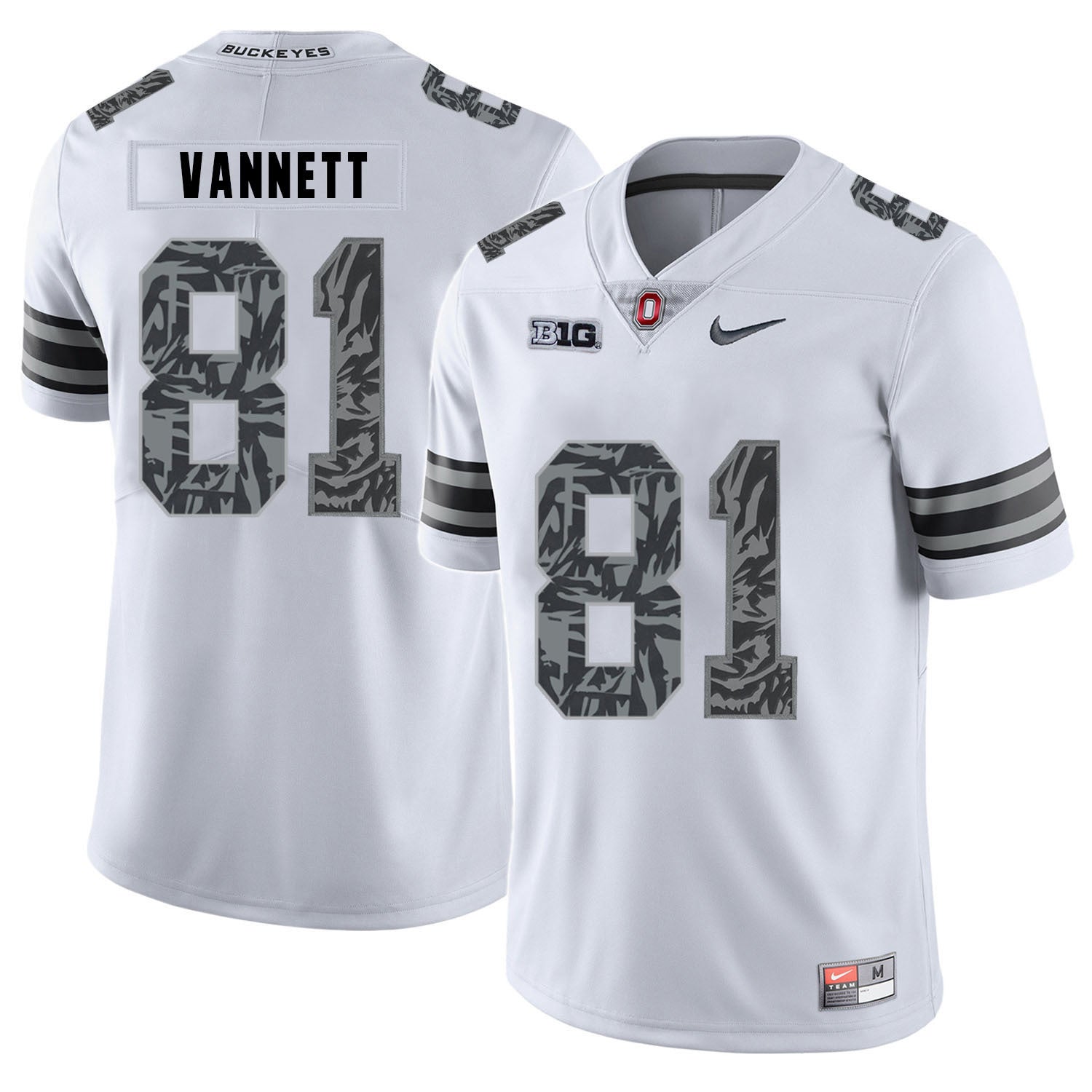 Nick Vannett 81 Pattern White College Football Jersey football jersey product view 1