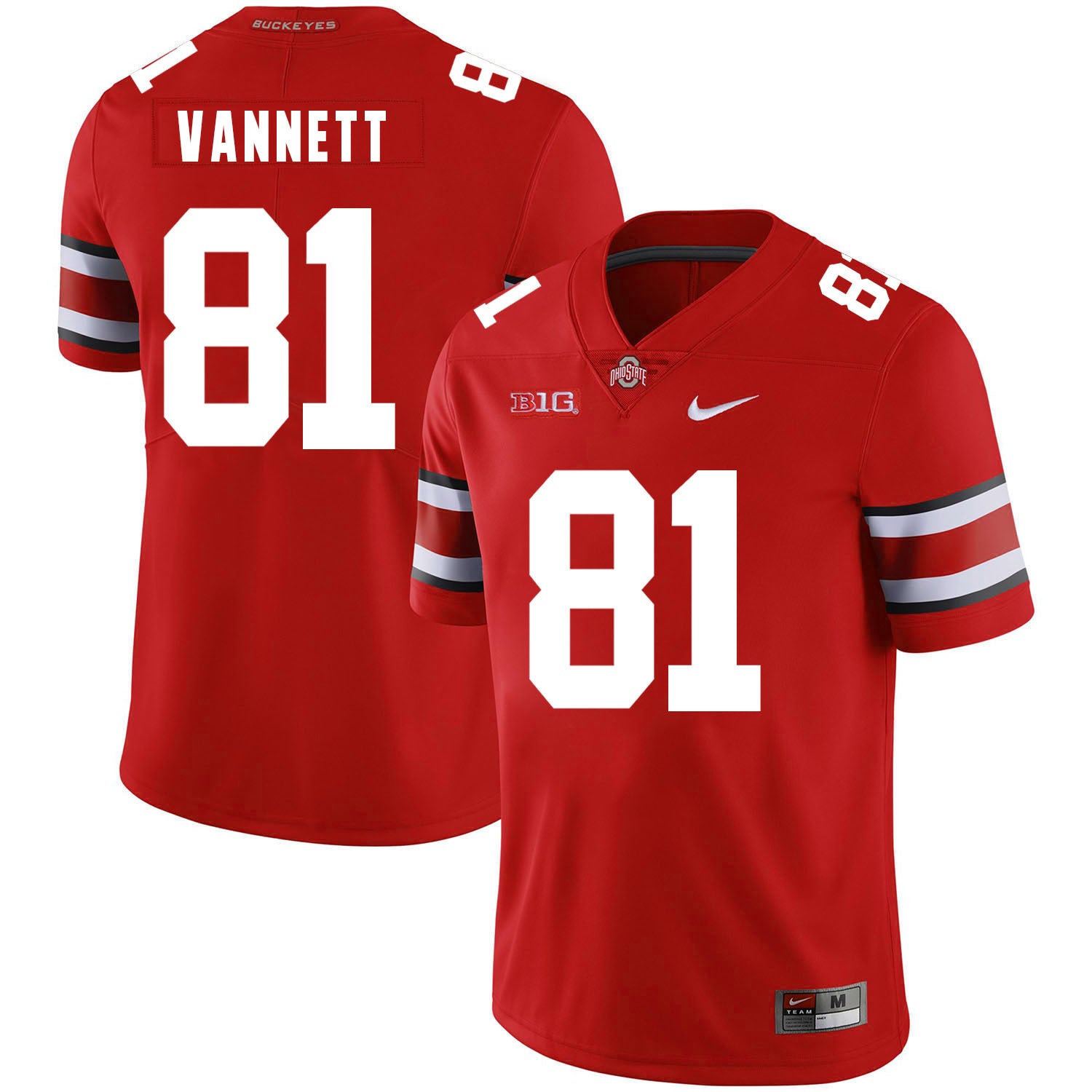 Nick Vannett 81 Red College Football Jersey football jersey product view 1