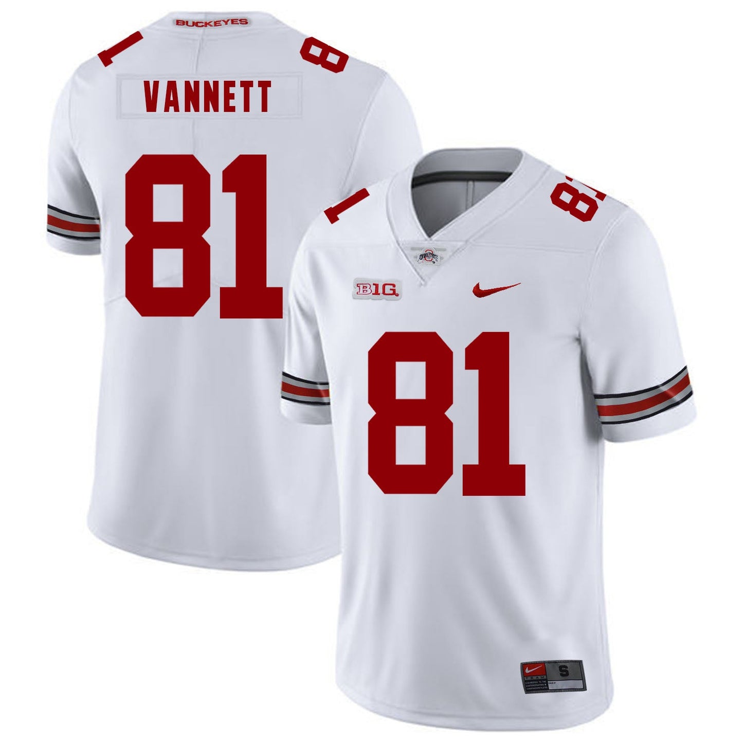 Nick Vannett 81 White College Football Jersey football jersey product view 1