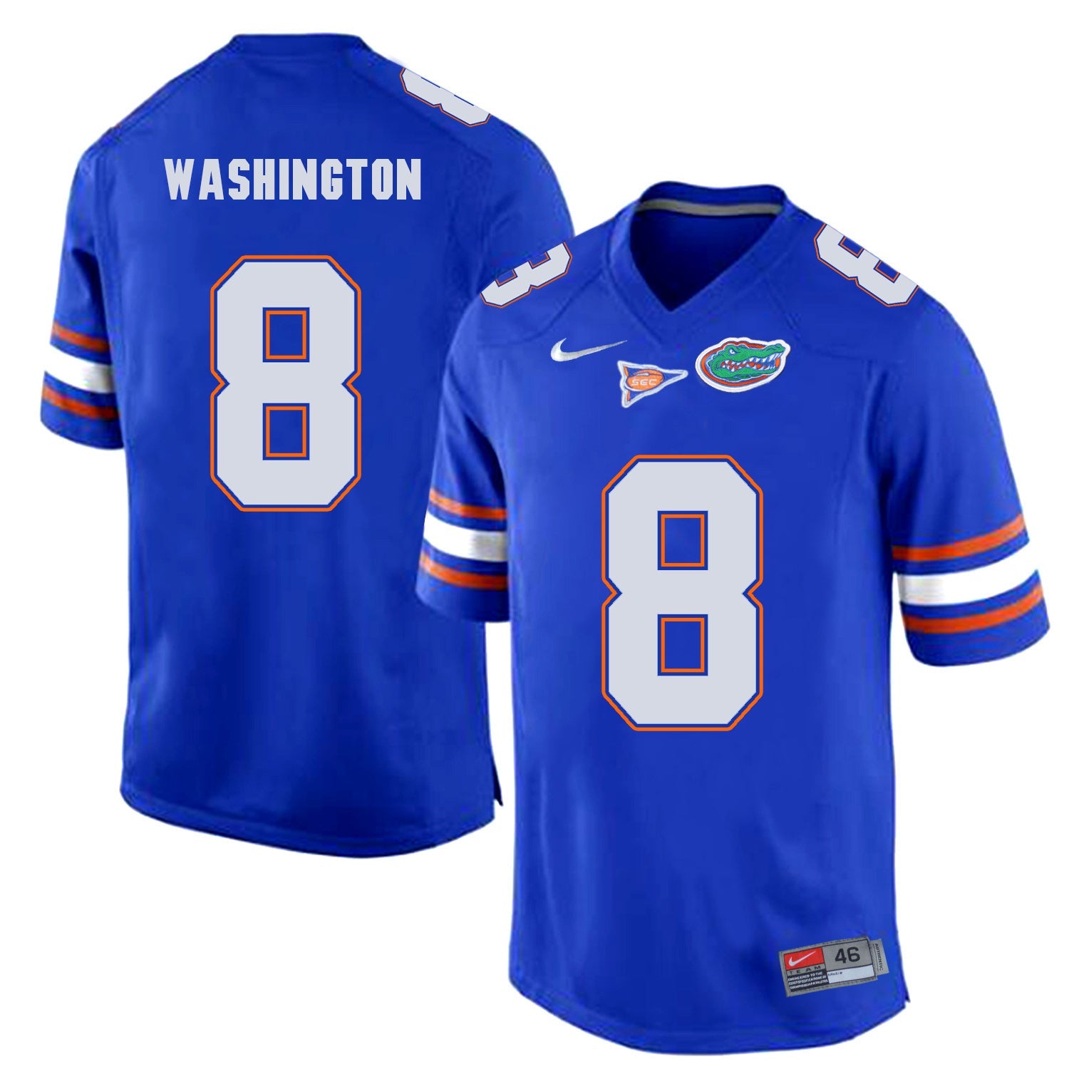 Nick Washington 8 Royal Blue College Football Jersey football jersey product view 1