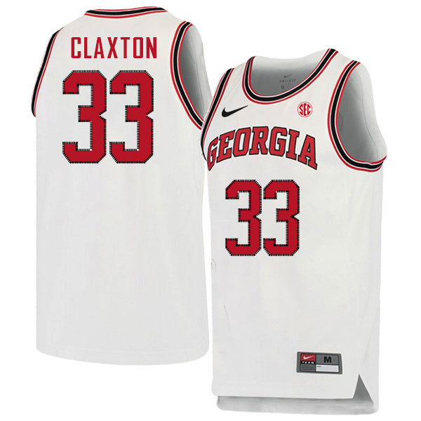 Nicolas Claxton 33 Crew Neck White College Football Jersey football jersey product view 1