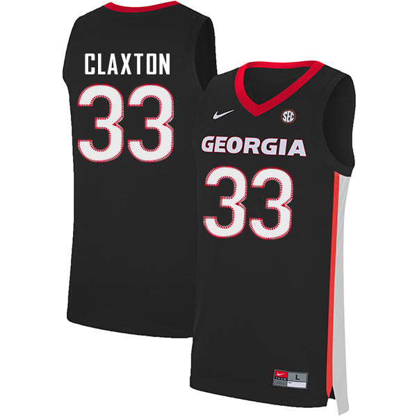 Nicolas Claxton 33 V Collar Black College Football Jersey football jersey product view 1
