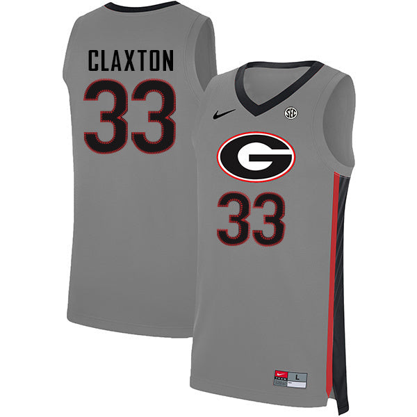 Nicolas Claxton 33 V Collar Gray College Football Jersey football jersey product view 1