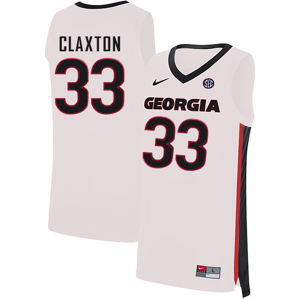 Nicolas Claxton 33 V Collar White College Football Jersey football jersey product view 1