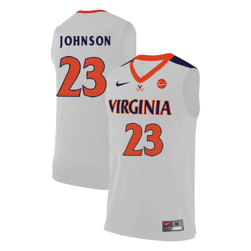 Nigel Johnson 23 White College Football Jersey football jersey product view 1