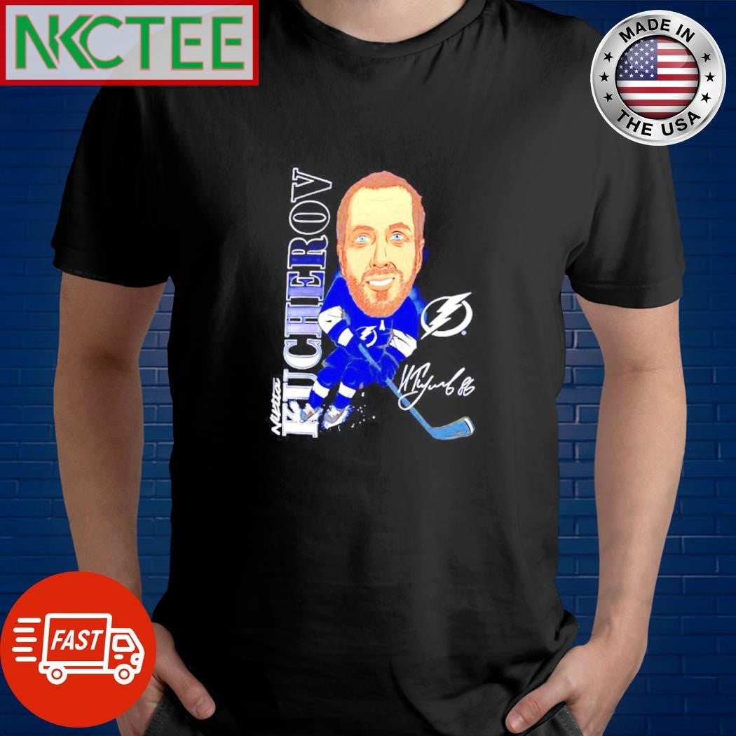 Nikita Kucherov Tampa Bay Lightning player caricature signature shirt Unisex T-shirt, Sweatshirt, Hoodie, Long Sleeve Tee - T-Shirt, Sweatshirt, Hoodie