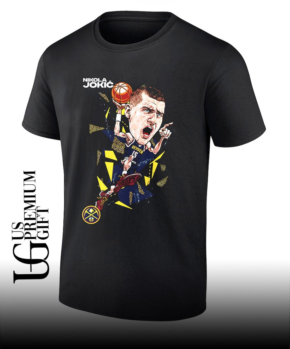 Nikola Jokic player Denver Nuggets NBA signature caricature shirt Unisex T-shirt, Sweatshirt, Hoodie, Long Sleeve Tee - T-Shirt, Sweatshirt, Hoodie