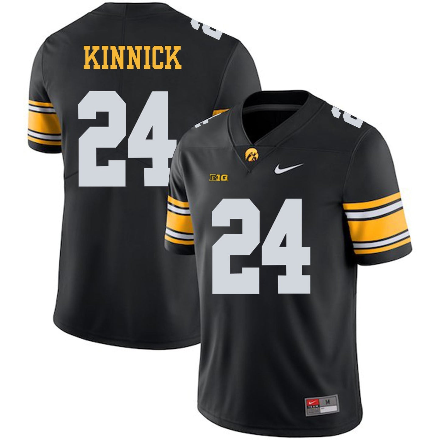 Nile Kinnick 24 Black College Football Jersey football jersey product view 1