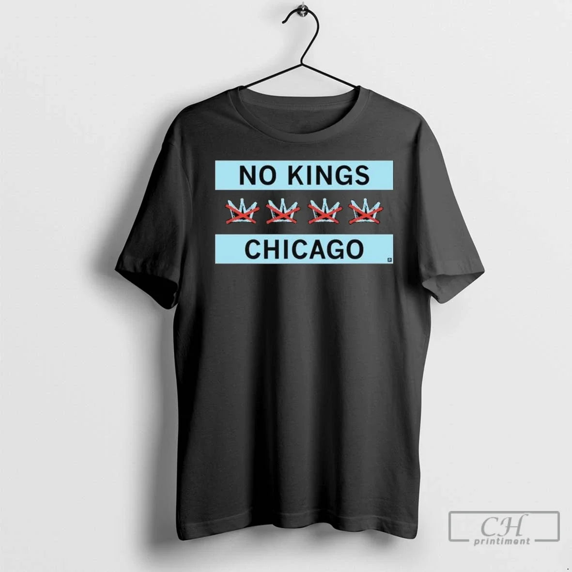 No Kings Chicago Flag Long Sleve T Shirts Unisex T-shirt, Sweatshirt, Hoodie, Long Sleeve Tee - T-Shirt, Sweatshirt, Hoodie