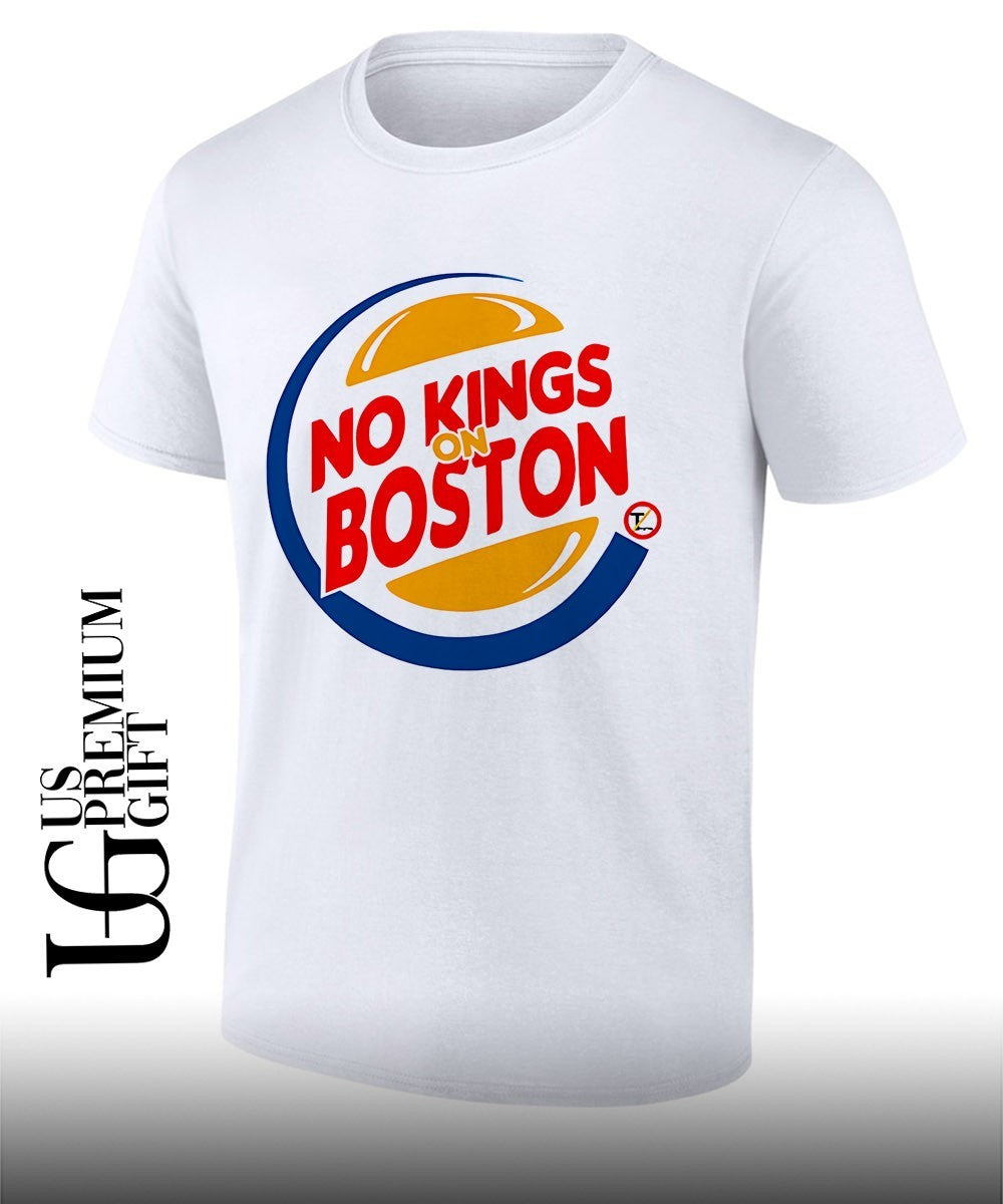 No Kings Rally on Boston logo shirt Unisex T-shirt, Sweatshirt, Hoodie, Long Sleeve Tee - T-Shirt, Sweatshirt, Hoodie