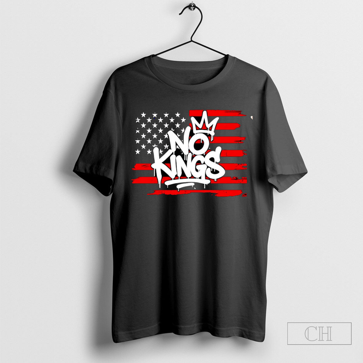 No Kings Usa Flag Shirt Tee Unisex T-shirt, Sweatshirt, Hoodie, Long Sleeve Tee - T-Shirt, Sweatshirt, Hoodie