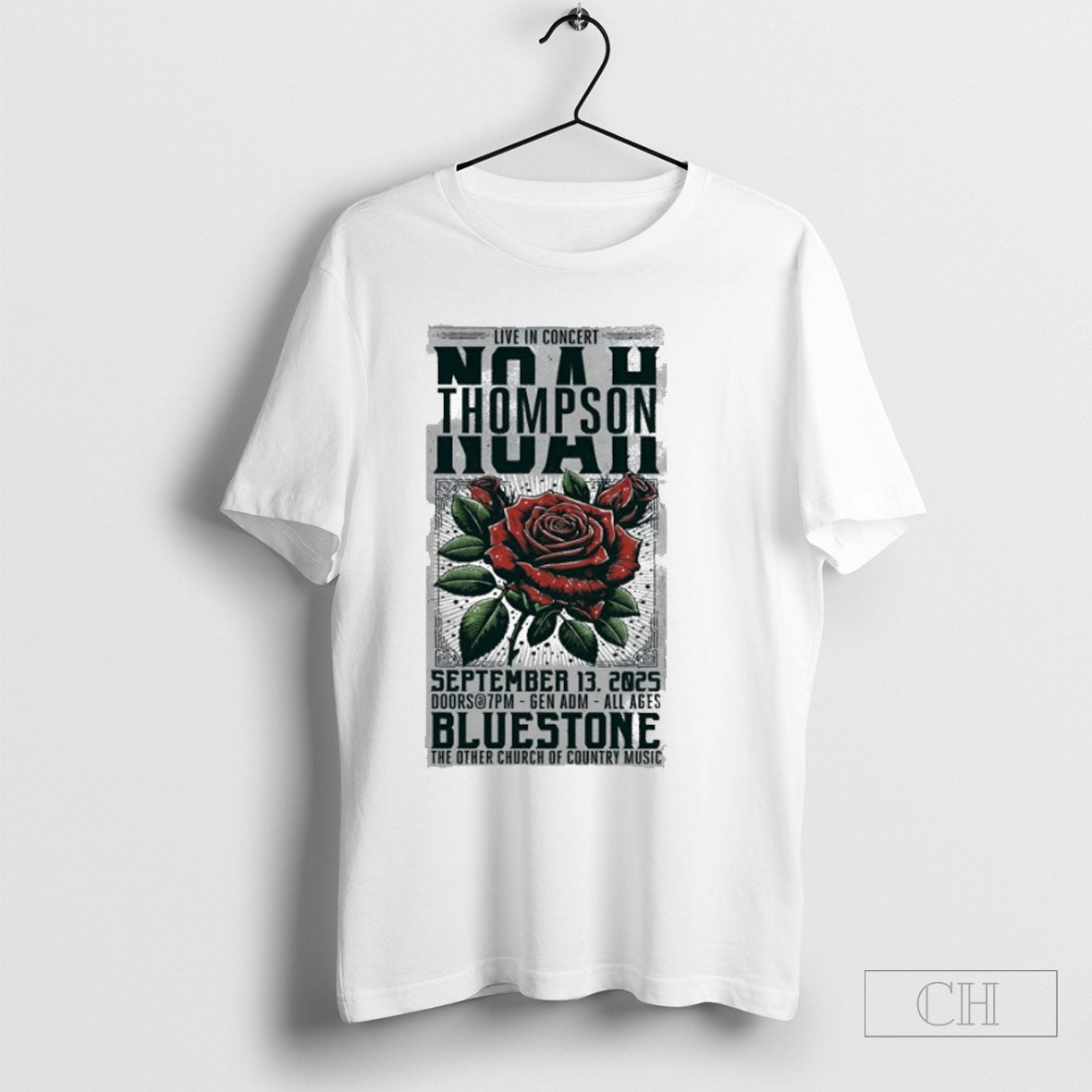 Noah Thompson Columbus Tour On Sept 13 2025 Rose Shirt Tee Unisex T-shirt, Sweatshirt, Hoodie, Long Sleeve Tee - T-Shirt, Sweatshirt, Hoodie
