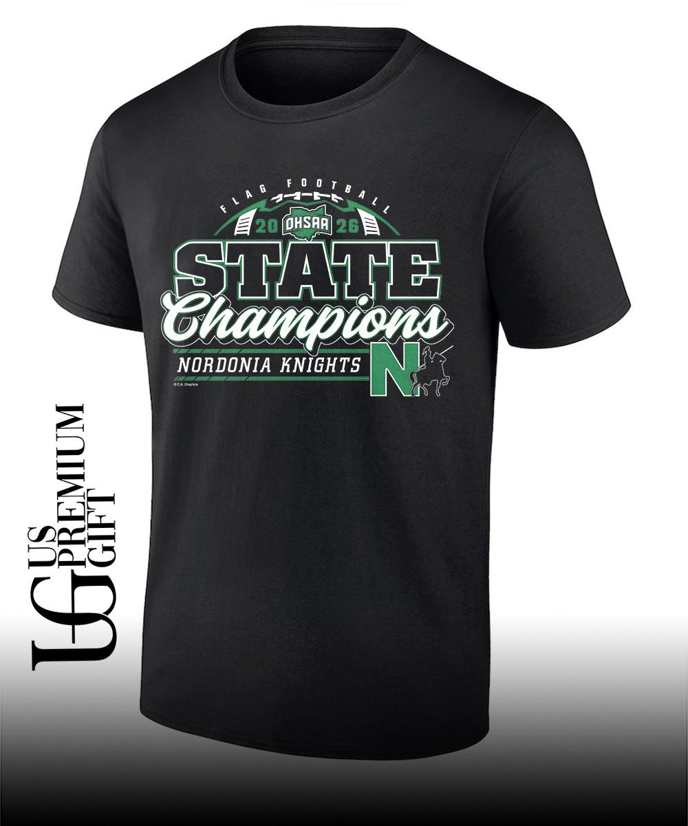 Nordonia Knights Flag Football State Champions OHSAA 2026 shirt Unisex T-shirt, Sweatshirt, Hoodie, Long Sleeve Tee - T-Shirt, Sweatshirt, Hoodie