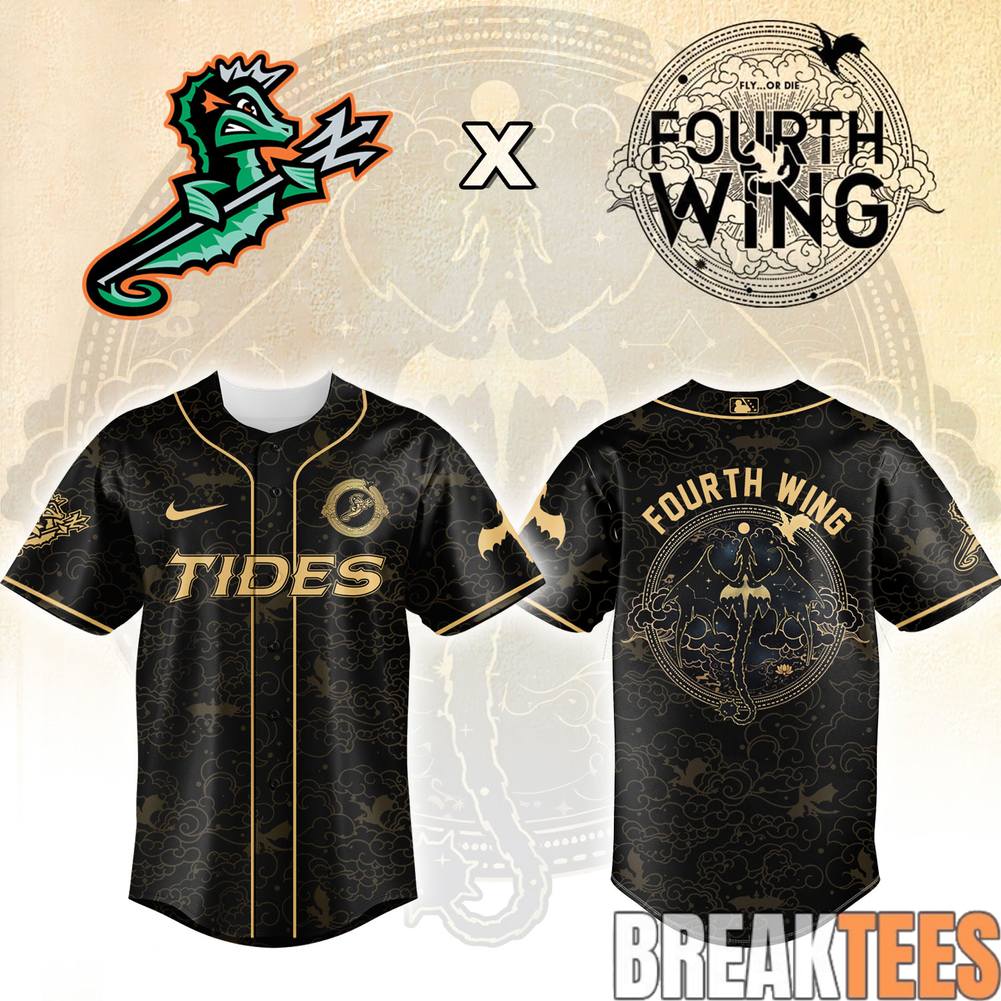 Norfolk Tides x Fourth Wing Special Baseball Jersey Unisex T-shirt, Sweatshirt, Hoodie, Long Sleeve Tee - T-Shirt, Sweatshirt, Hoodie