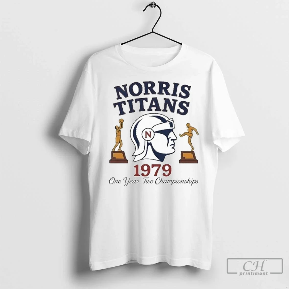 Norris Titans Logo One Year Two Championships 1979 T Shirts Unisex T-shirt, Sweatshirt, Hoodie, Long Sleeve Tee - T-Shirt, Sweatshirt, Hoodie
