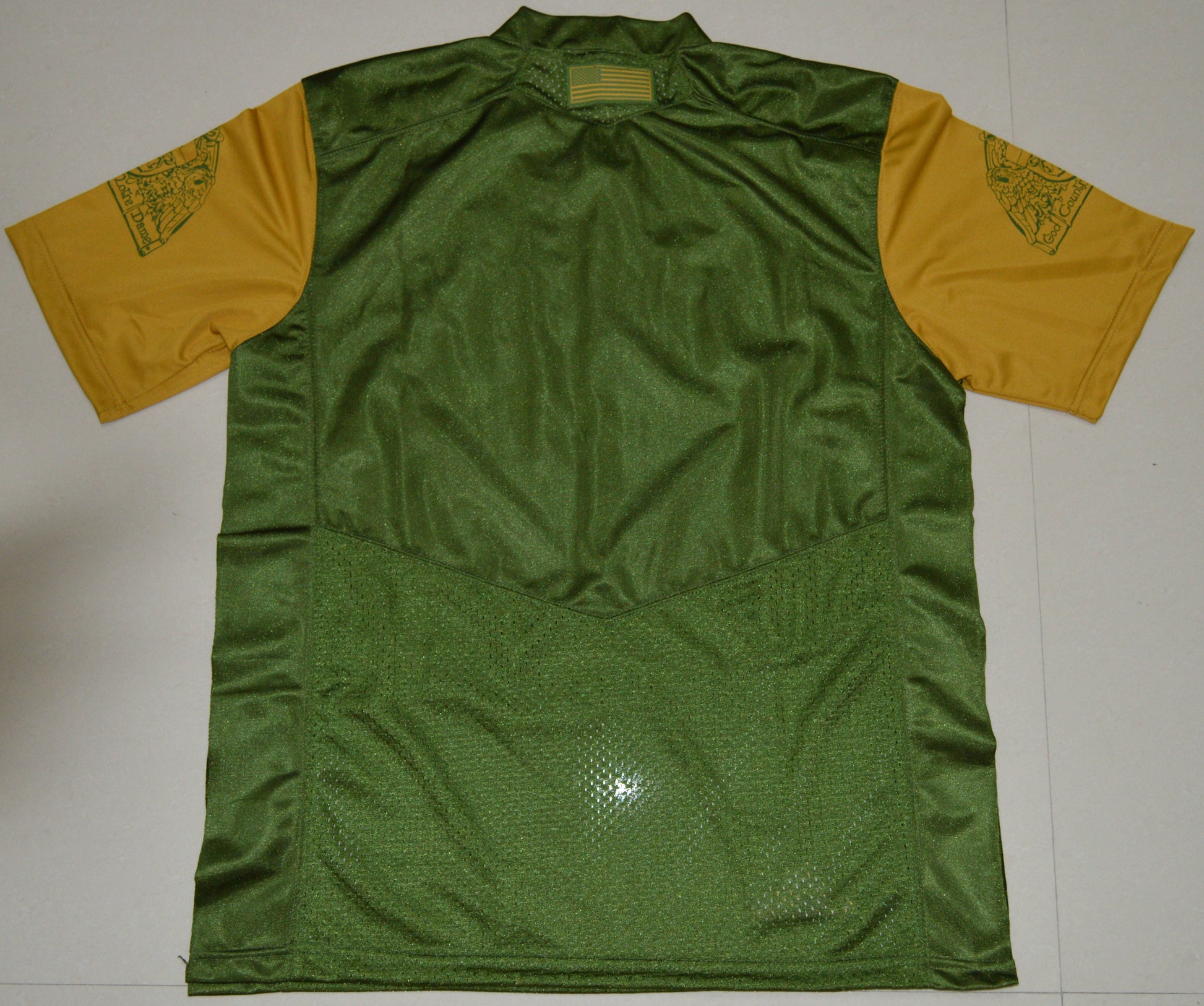 Norte Dame Blank Green Back College Football Jersey football jersey product view 1
