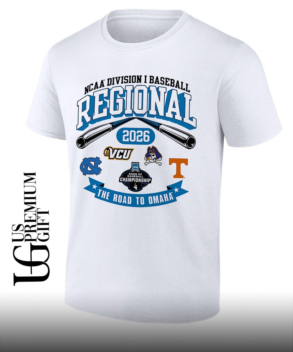 North Carolina Tar Heels and VCU Rams and East Carolina Pirates Tennessee Volunteers 2026 NCAA Division I Baseball Regional Road to Omaha shirt - T-Shirt, Sweatshirt, Hoodie