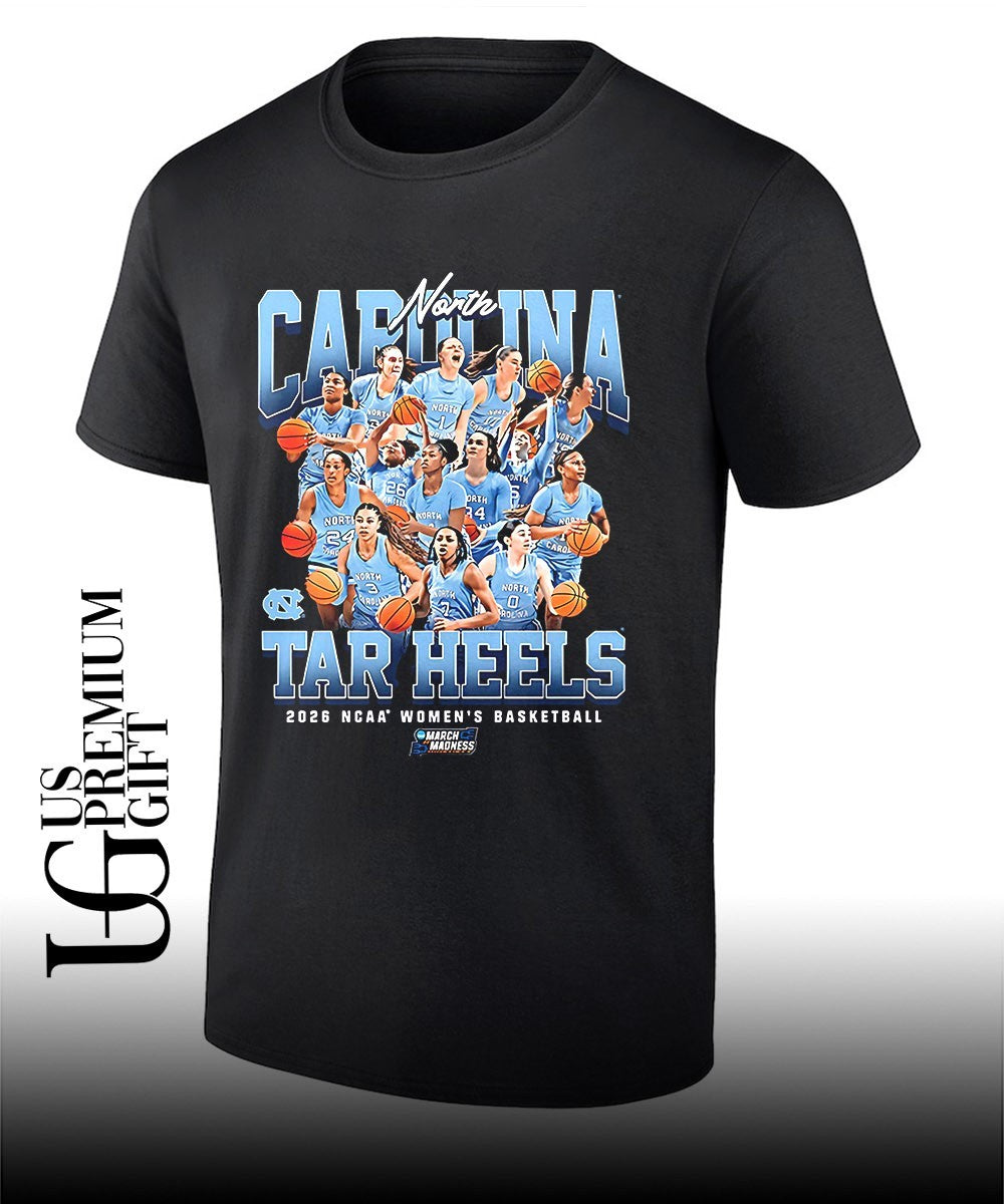 North Carolina Tar Heels womens basketball NCAA March Madness 2026 shirt Unisex T-shirt, Sweatshirt, Hoodie, Long Sleeve Tee - T-Shirt, Sweatshirt, Hoodie
