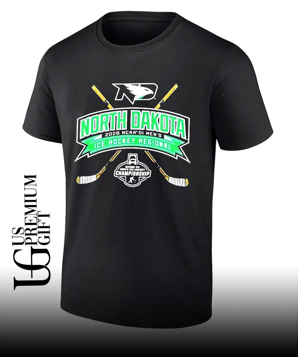 North Dakota Fighting Hawks 2026 NCAA DI Mens Ice Hockey Regionals shirt Unisex T-shirt, Sweatshirt, Hoodie, Long Sleeve Tee - T-Shirt, Sweatshirt, Hoodie