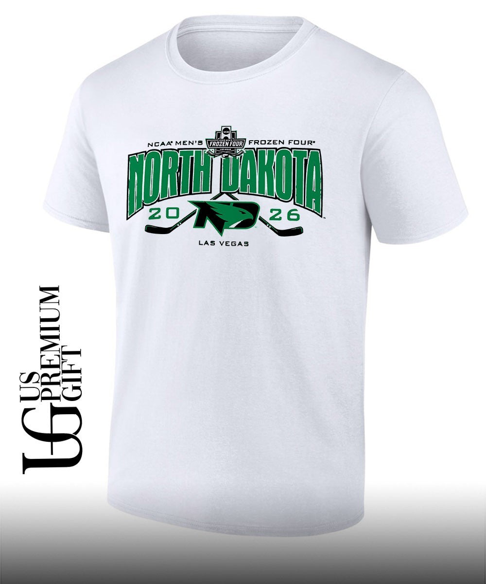 North Dakota Fighting Hawks NCAA Mens Frozen Four 2026 Las Vegas shirt Unisex T-shirt, Sweatshirt, Hoodie, Long Sleeve Tee - T-Shirt, Sweatshirt, Hoodie