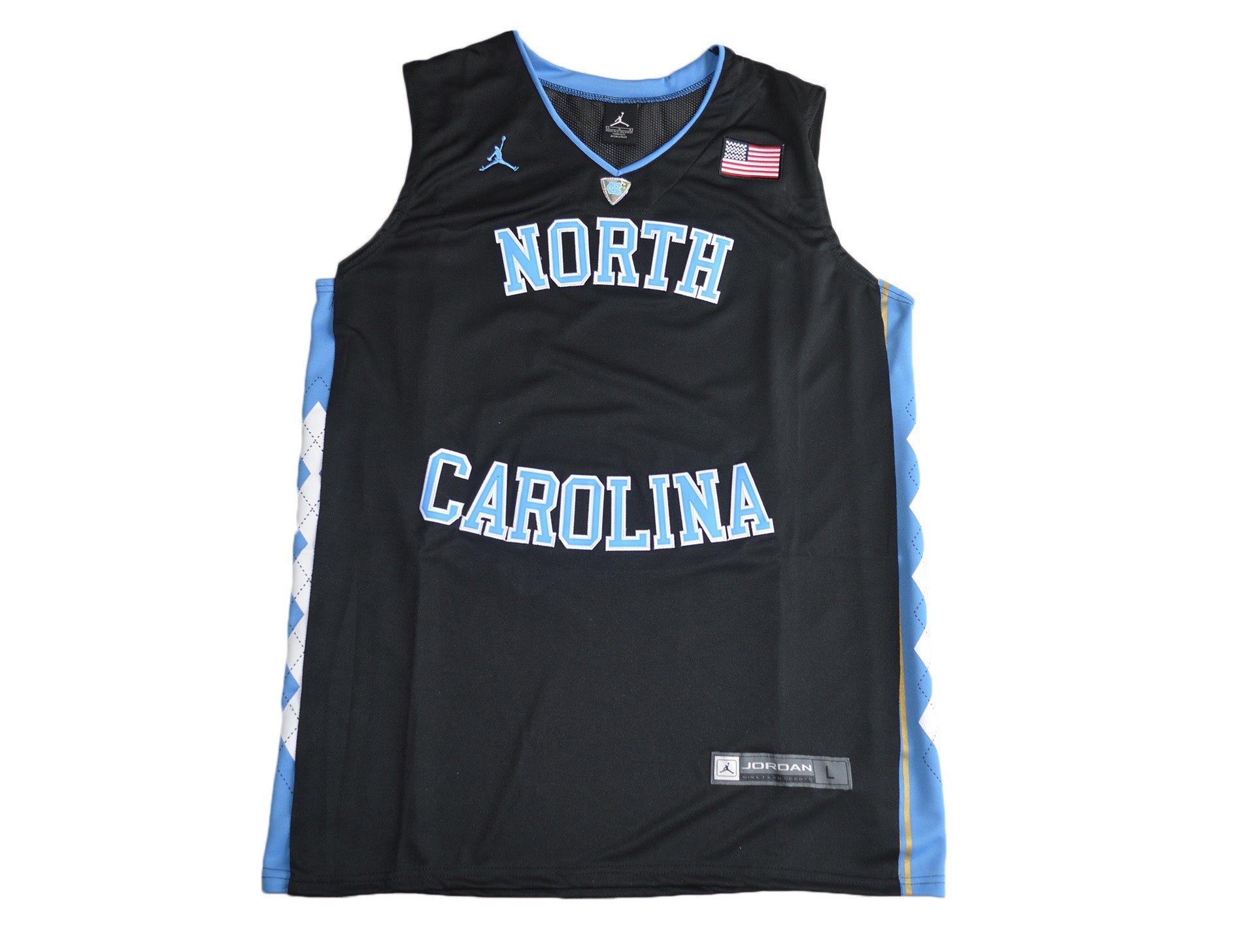 North Carolina Black Front College Football Jersey football jersey product view 1