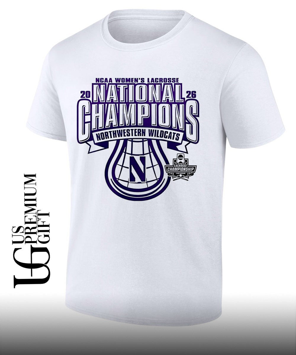Northwestern Wildcats NCAA Womens Lacrosse National Champions 2026 logo shirt Unisex T-shirt, Sweatshirt, Hoodie, Long Sleeve Tee - T-Shirt, Sweatshirt, Hoodie