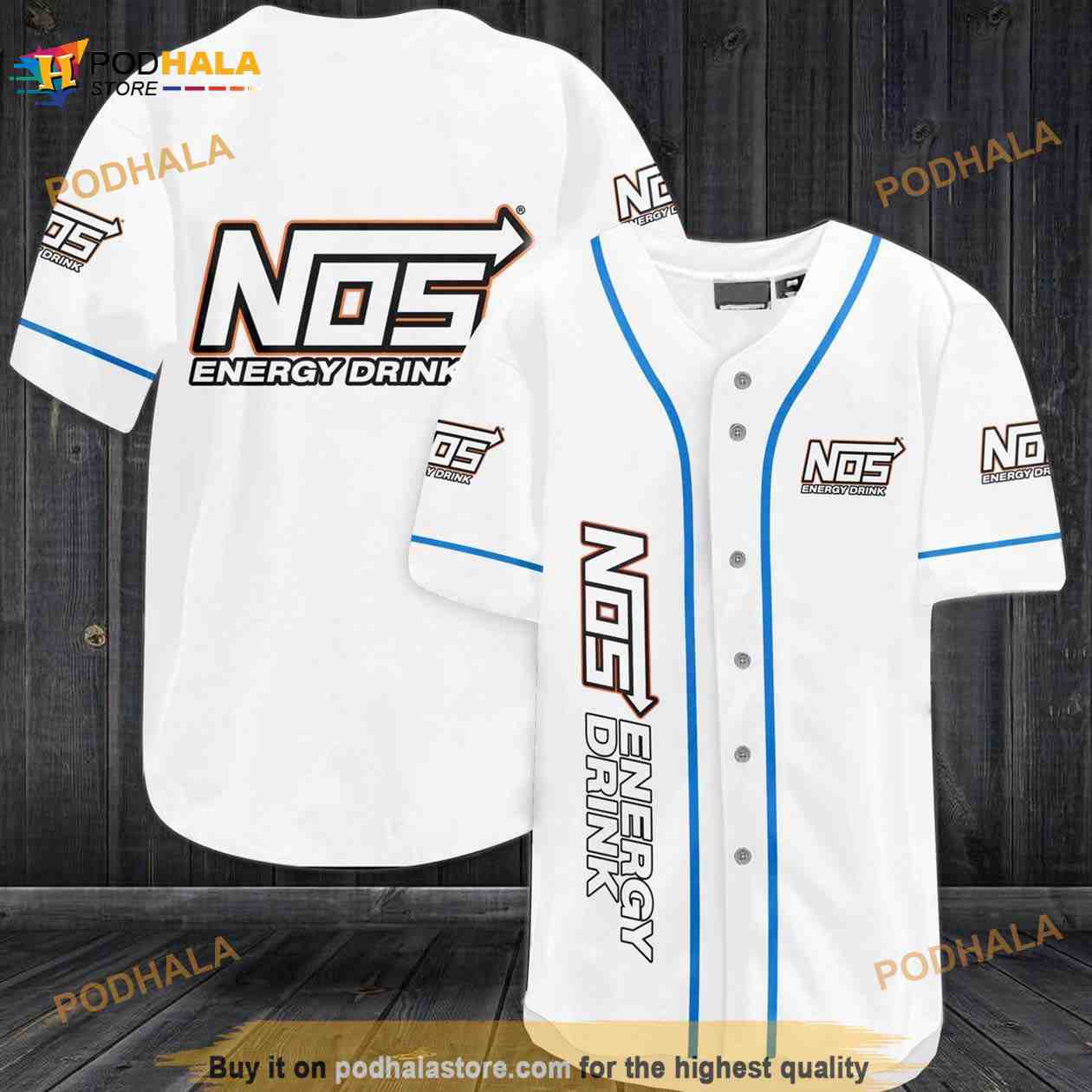 Nos Energy 3D Baseball Jersey Shirt baseball jersey product view 1