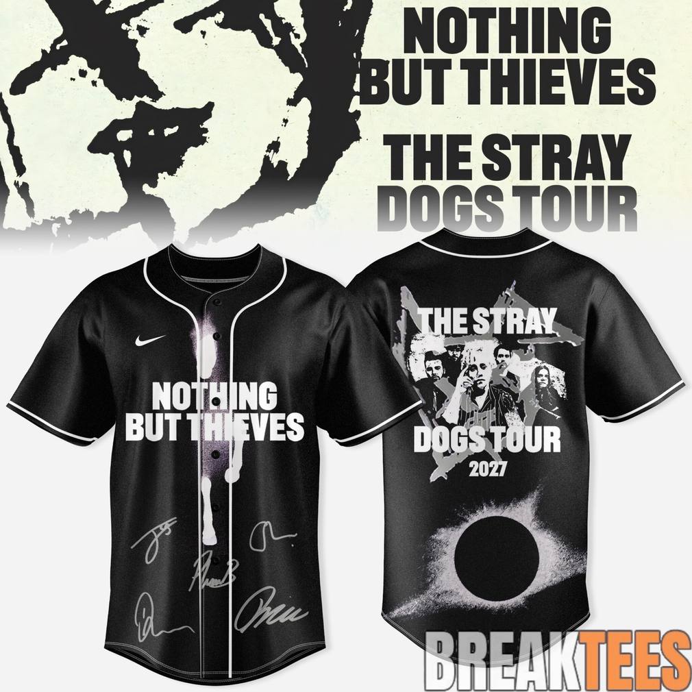 Nothing but Thieves The Stray Dogs Tour 2026 Eclipse Baseball Jersey Unisex T-shirt, Sweatshirt, Hoodie, Long Sleeve Tee - T-Shirt, Sweatshirt, Hoodie
