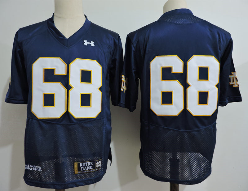 Notre Dame Fighting Irish #68 College Football Jersey football jersey product view 1