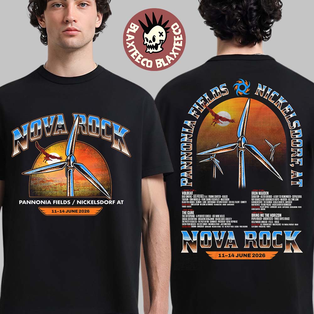 Nova Rock 2026 Festival Merch In Nickelsdorf Austria At Pannonia Fields From 11 To 14 June 2026 Winds Of Rock T-Shirt - T-Shirt, Sweatshirt, Hoodie
