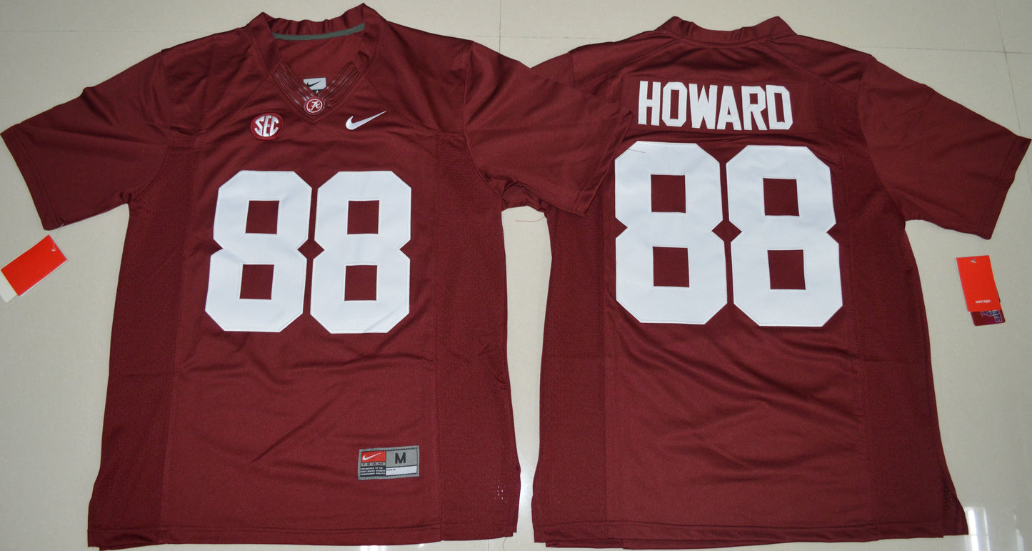 O.J Howard 88 Burgundy College Football Jersey football jersey product view 1