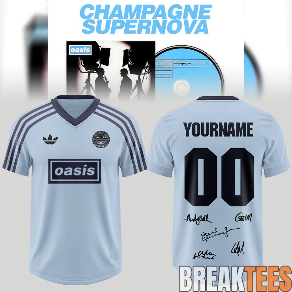 OASIS 30 years of ”Champagne Supernova” Exclusive Football Jersey football jersey product view 1