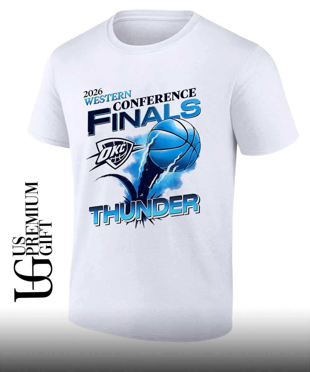 OKC Thunder 2026 NBA Western Conference Finals graphic shirt Unisex T-shirt, Sweatshirt, Hoodie, Long Sleeve Tee - T-Shirt, Sweatshirt, Hoodie